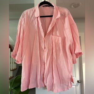 Zara Light Pink Shirt - Size XL